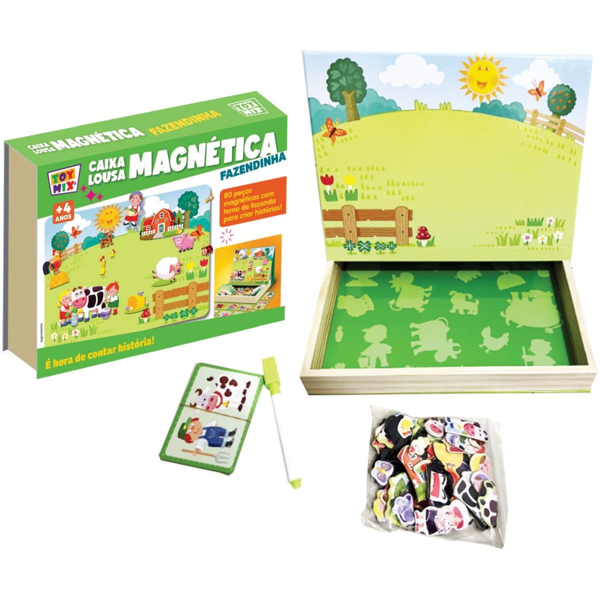 Quebra-cabeça Madeira, Toy Mix, Fazendinha, Magnético : Amazon.com